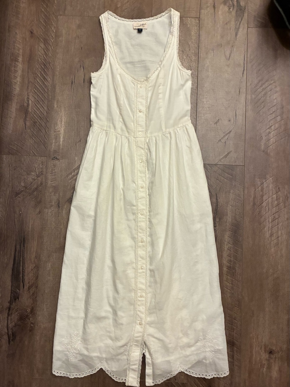 Universal Thread Cream Eyelet Lace Button-Down Midi Dress - Size XS NWOT!!